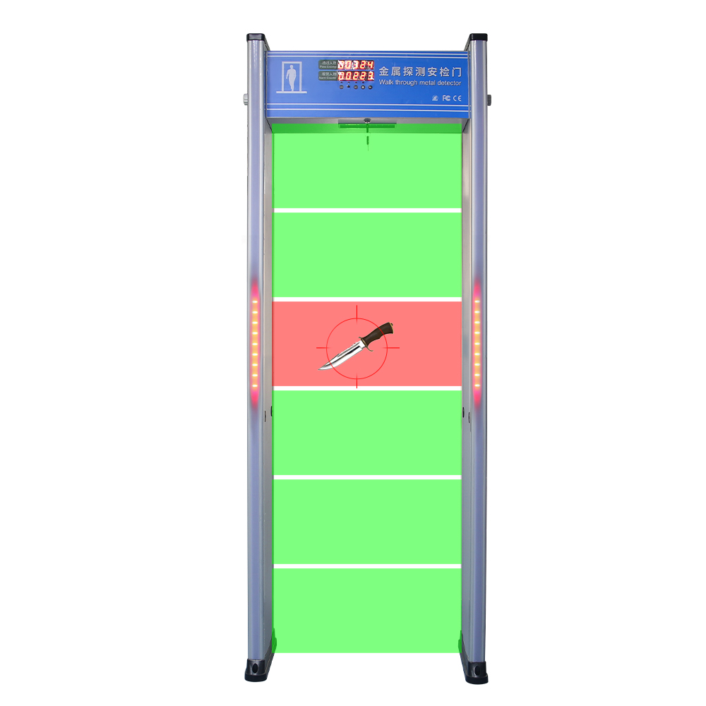 Metal screening gate 6/12/18/24/33 detecting zones walk through metal detector with remote control