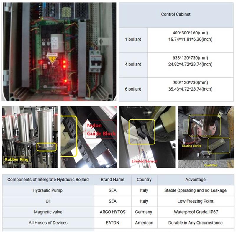 Automatic Bollard  Hydraulic  Traffic Road RisingBbollards  HZ-RS168