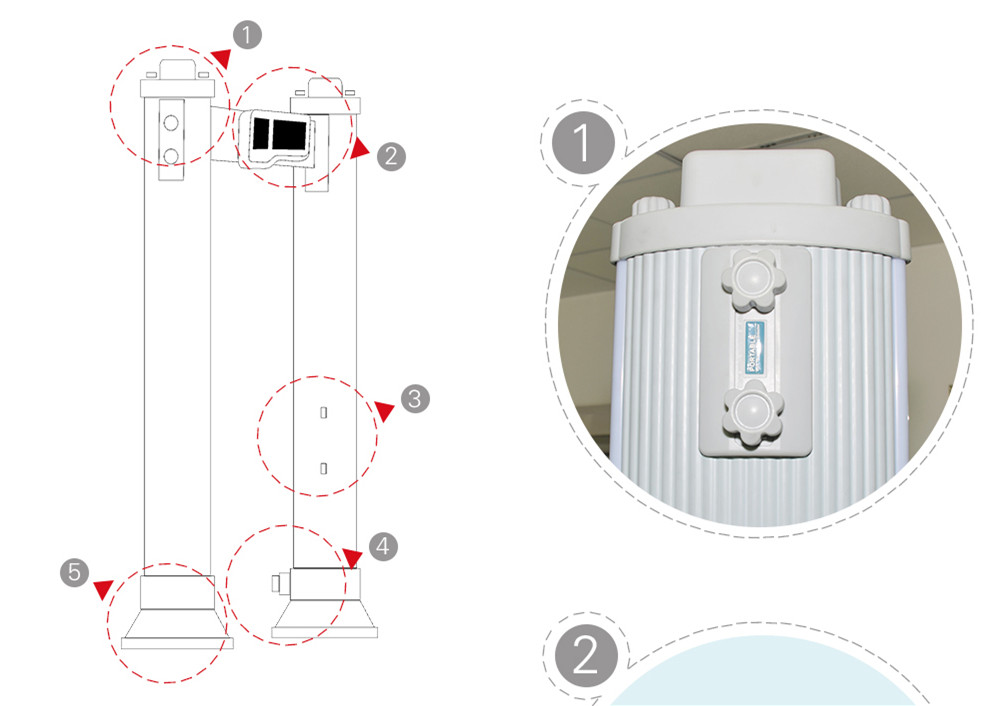 Juzheng Hot-selling Human Body check Waterproof Walk Through Metal Detector gate for hospital public area