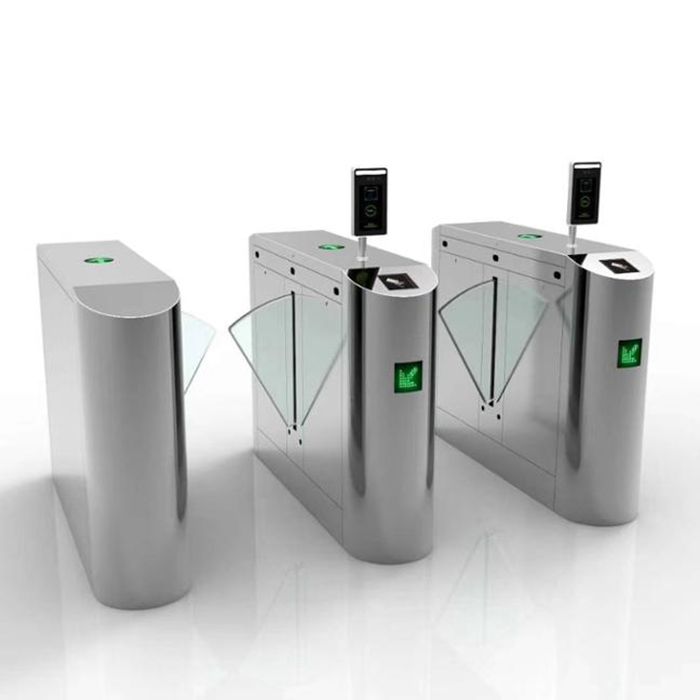 Bi-directional access control system automatic flap barrier turnstile gate with face recognition scanner