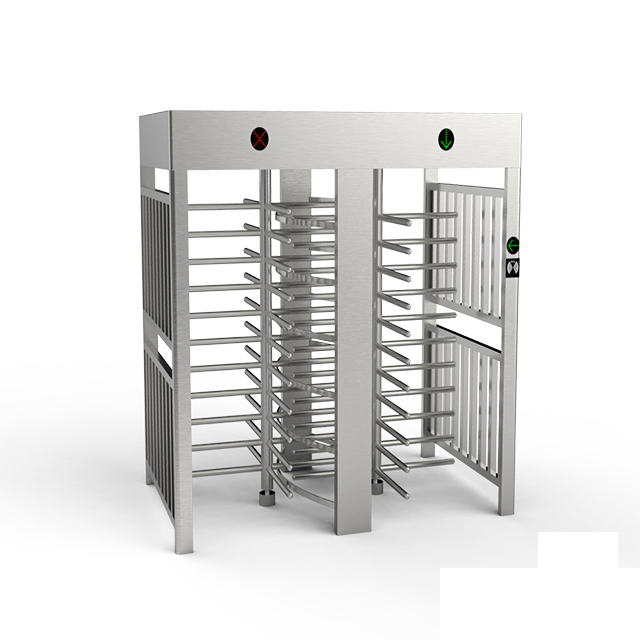 304 Stainless Steel Full Height Turnstile Double Lane Pedestrian Control System