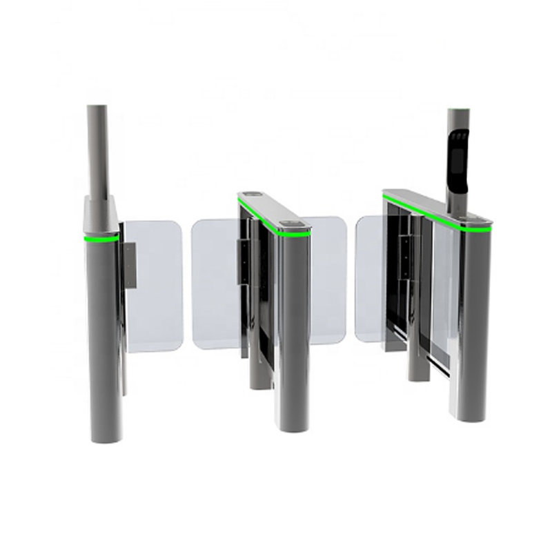 RFID 304 Stainless Steel Entrance Flap Barrier Turnstile Gate With Access Control System For Metro Station