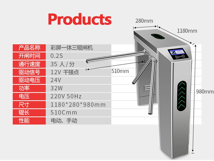 Access control CE approved tripod turnstile mechanism,automatic turnstile gate,tripod