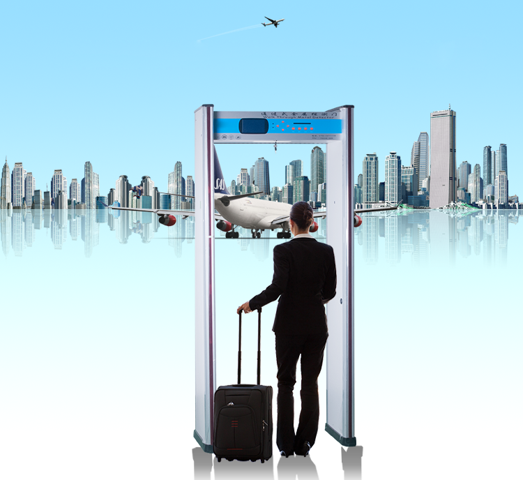 Walk through door frame metal detector with high sensitivity material metal detector gate for security check