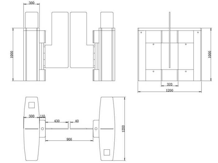 Full Automatic Barrier Speed Gate with Access Control System Swing gate