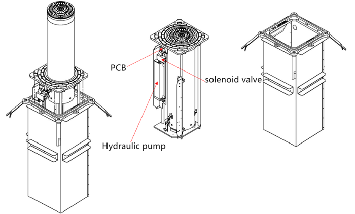 Retractable Hydraulic Full Automatic Rising Bollard Barrier Lifting Road Blocker For Security