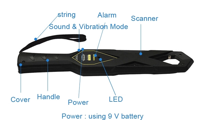 Full body scanner security hand held metal detector for Sri Lanka