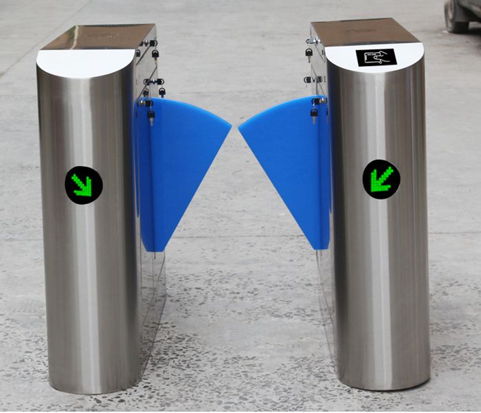 Card collector access control servo motor bidirectional electronic flap barrier turnstile gate