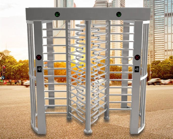 304 Stainless Steel Full Height Turnstile Double Lane Pedestrian Control System