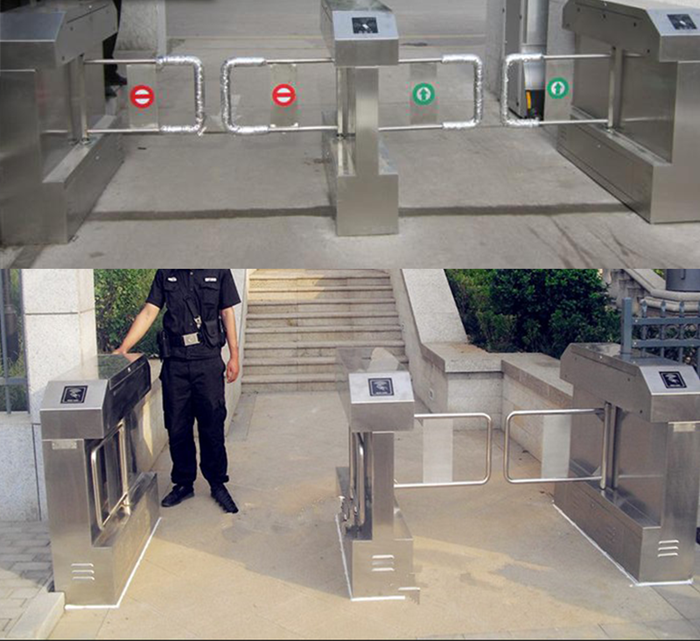 Electric Flap Barrier Double-Motor Turnstile Speed gate for metro station