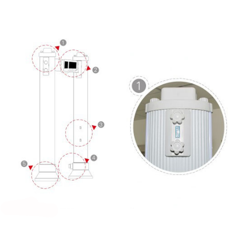 6 zones door frame archway walk through metal detector price