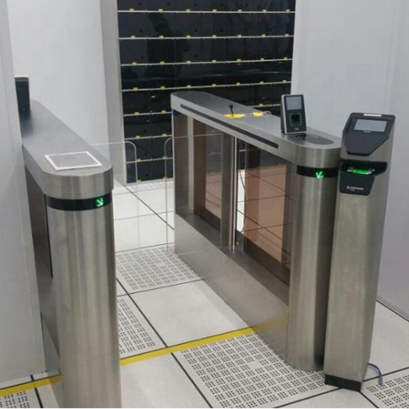 RFID 304 Stainless Steel Entrance Flap Barrier Turnstile Gate With Access Control System For Metro Station