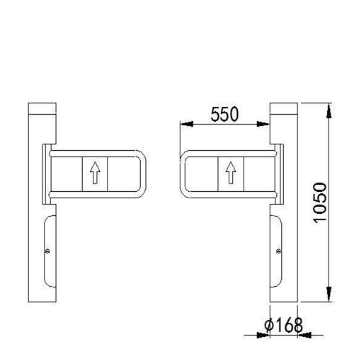 Door access control system  Sliding turnstile gate by swiping card rfid HZ-1282