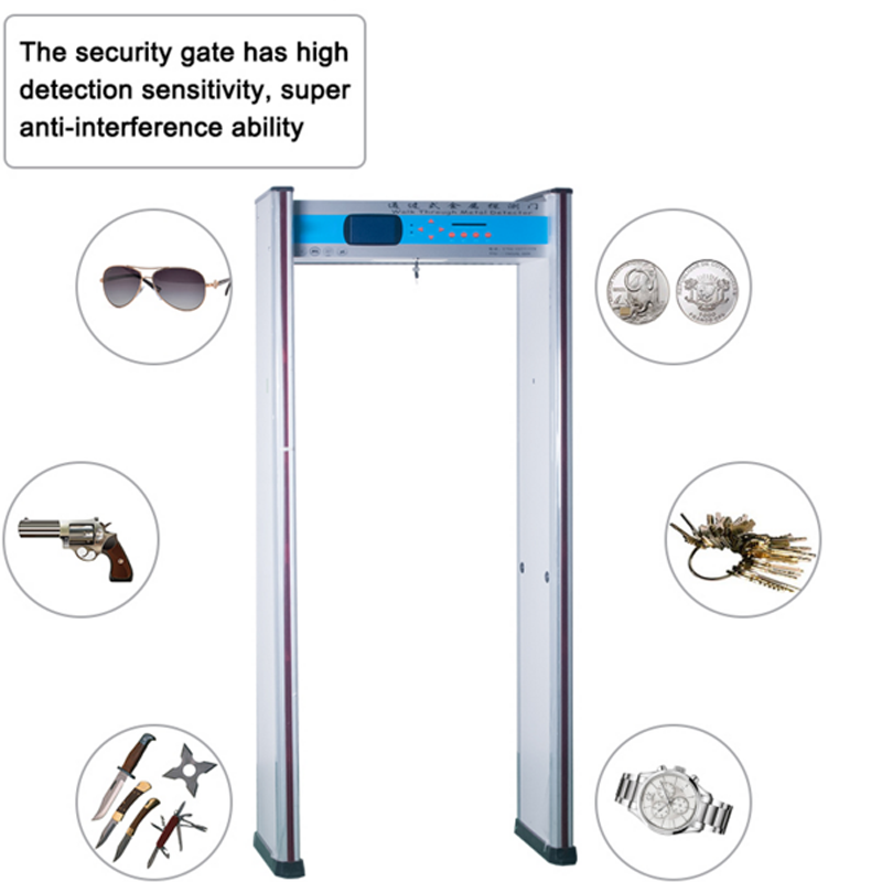 Walk through door frame metal detector with high sensitivity material metal detector gate for security check