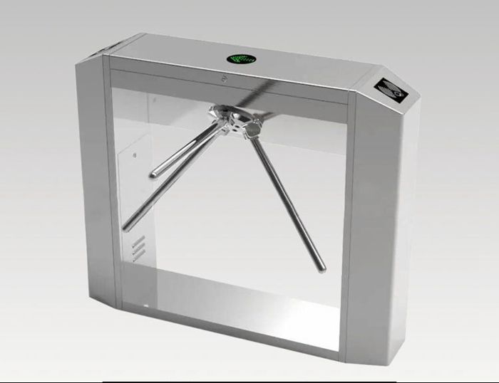 Stainless steel entrance access control drop arm bridge tripod turnstile gate