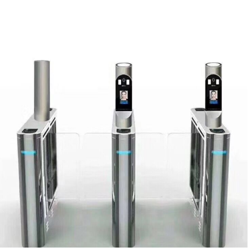 India High Security Face Recognition Fingerprint Access Control Swing Flap Barrier Gate speed turnstile gate