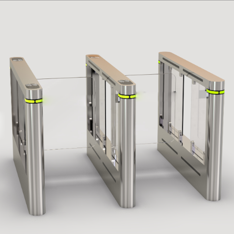 RFID 304 Stainless Steel Entrance Flap Barrier Turnstile Gate With Access Control System For Metro Station