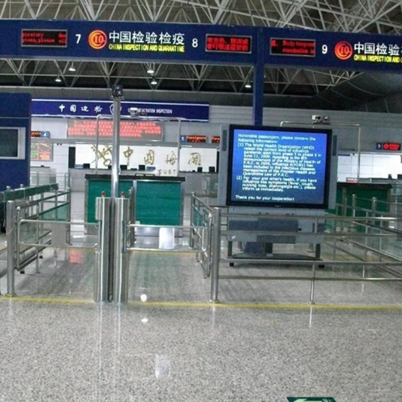 Security access control full height turnstile swing gate Double Lane Square Full Half Height Turnstiles