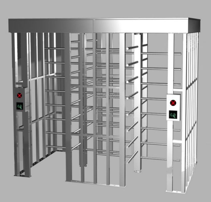 Security Fingerprint and Qr code scanner Access Control Barrier Gate Full Height Turnstile