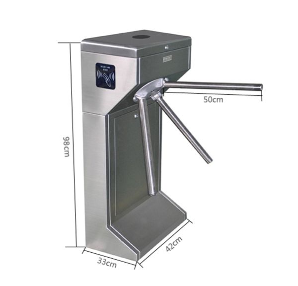 Bio-Direction Security Drop Arm Turnstiles Gate with Access Control System