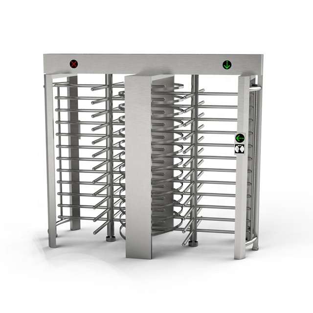 304 Stainless Steel Full Height Turnstile Double Lane Pedestrian Control System