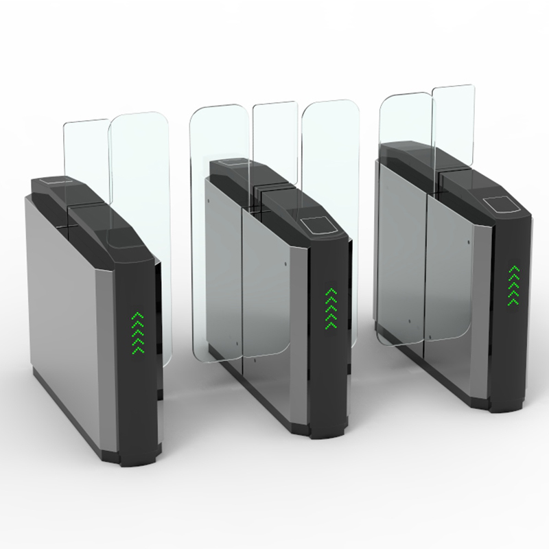 Security nfc/fingerprint/swipe card access full height bi-directional sliding barrier turnstile