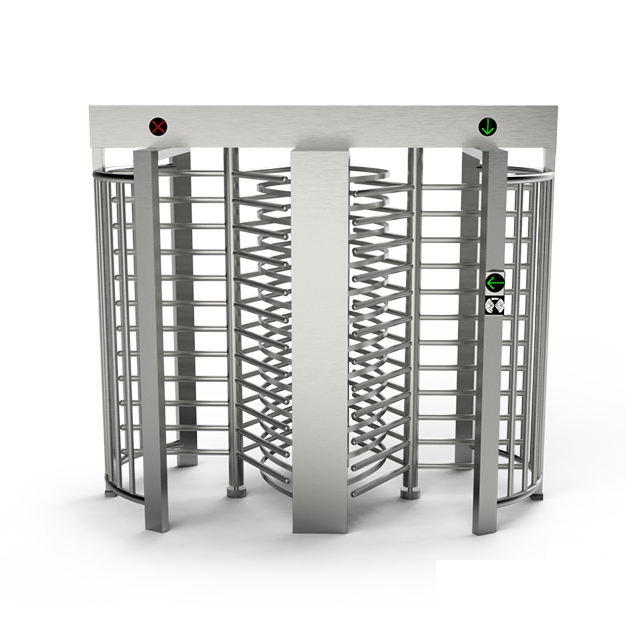 304 Stainless Steel Full Height Turnstile Double Lane Pedestrian Control System