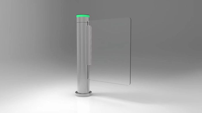 Luxury servo motor fast speed access control automatic electronic ylinder swing turnstile barrier