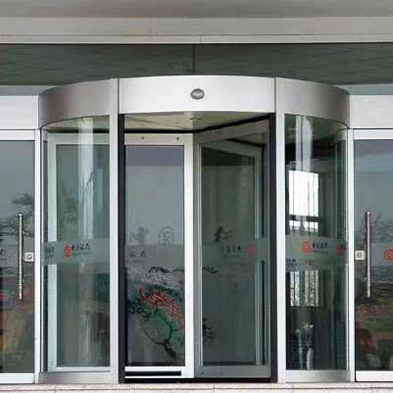 Commercial building pedestrian automatic revolving gate hotel entrance sliding barrier main gate