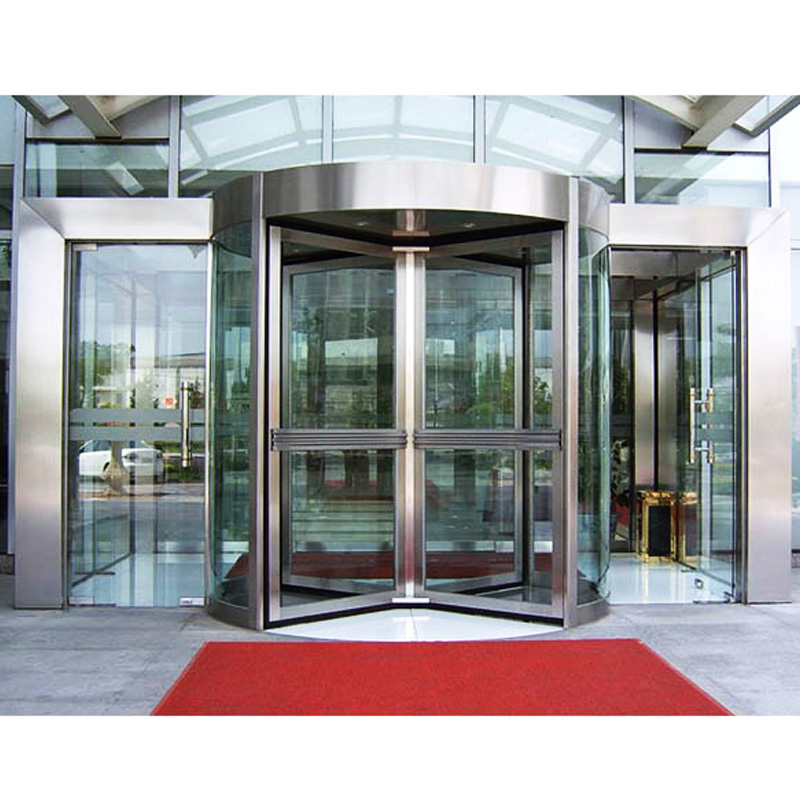 Commercial building pedestrian automatic revolving gate hotel entrance sliding barrier main gate