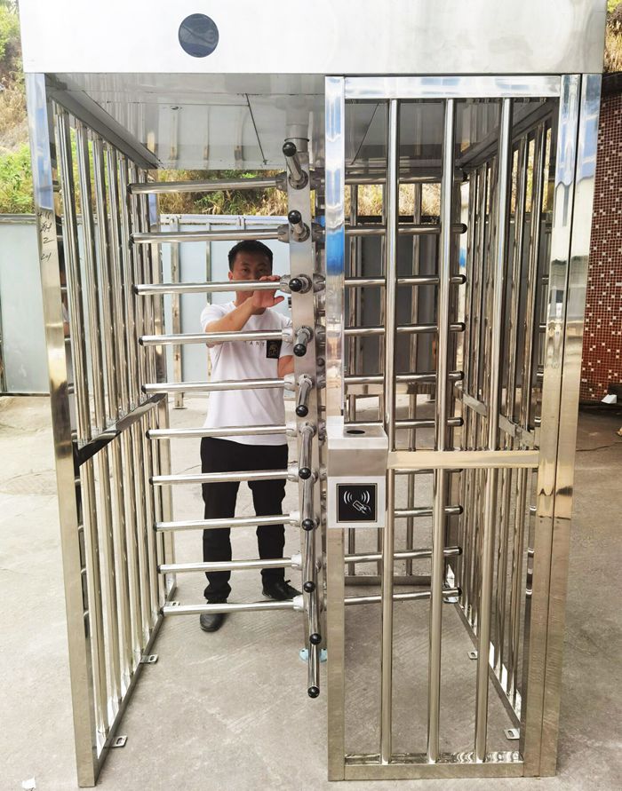 Bi-directional two-way pedestrian door access control disassembled portable full height tripod barrier turnstile gate