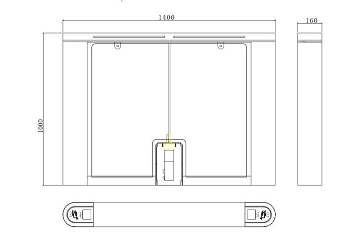 Auto High Speed Swing Barrier Gate Turnstile Barrier Gate wheelchair Entry Exit Control