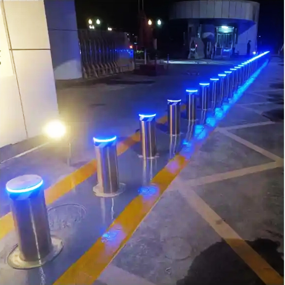 Retractable Hydraulic Full Automatic Rising Bollard Barrier Lifting Road Blocker For Security