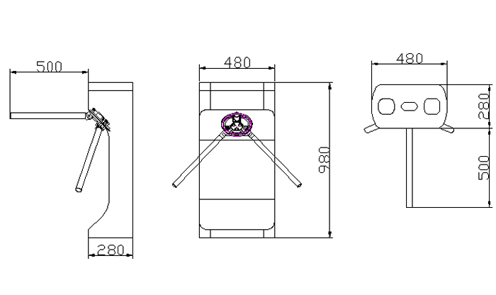 Durable Bi-direction Vertical Tripod Turnstile Luxury Metro with Access System